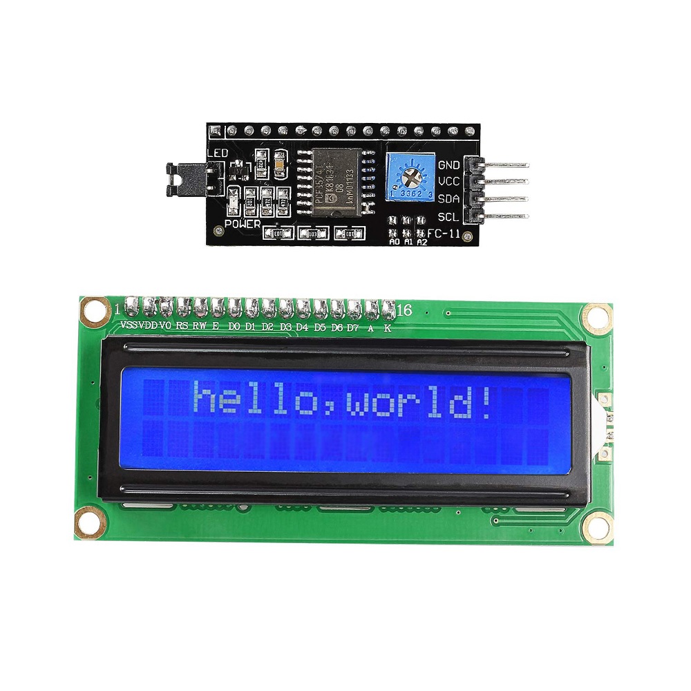 AA013 Display LCD 1602 Luz Azul + IIC I2C